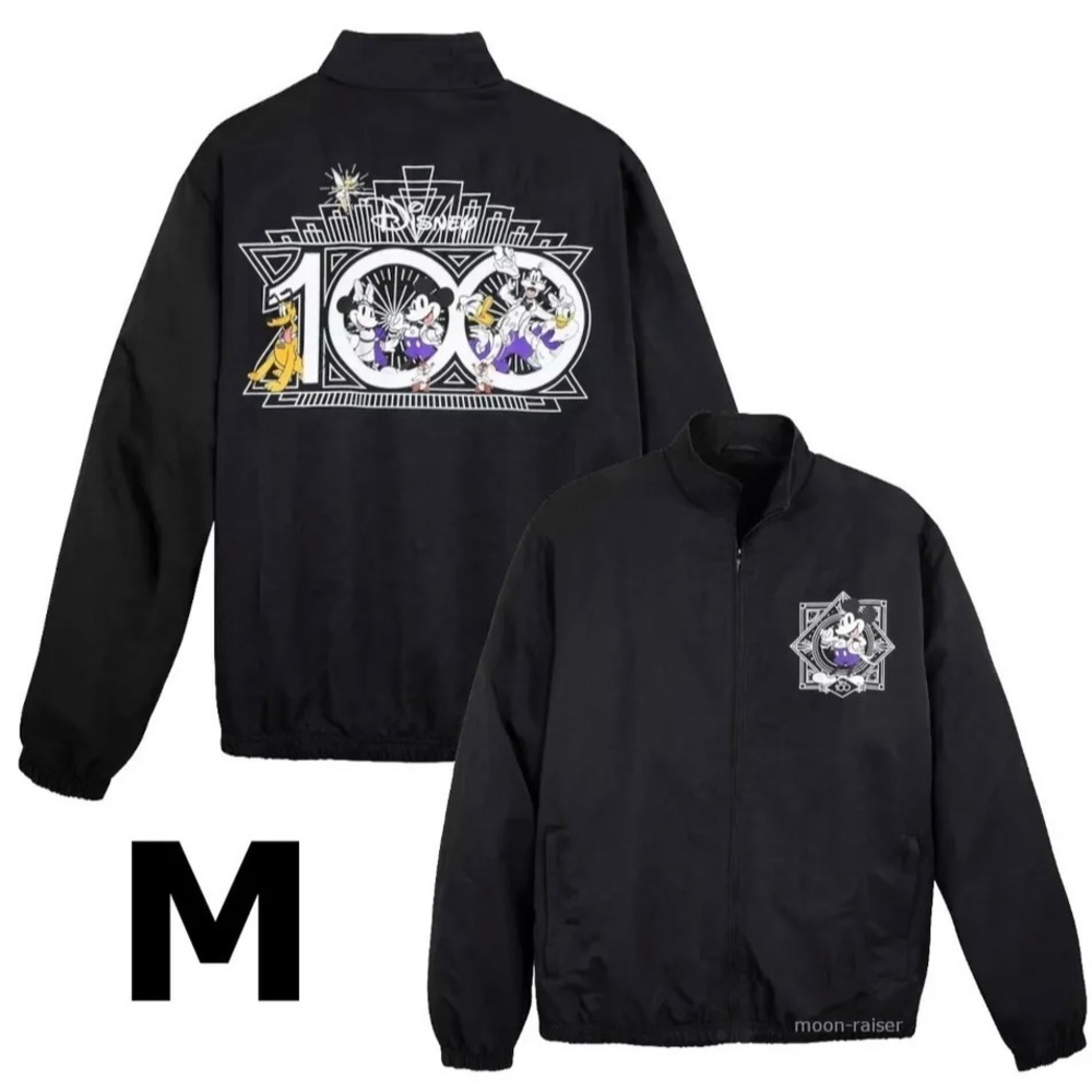 Disney Black 100th Anniversary Character Graphic Jacket